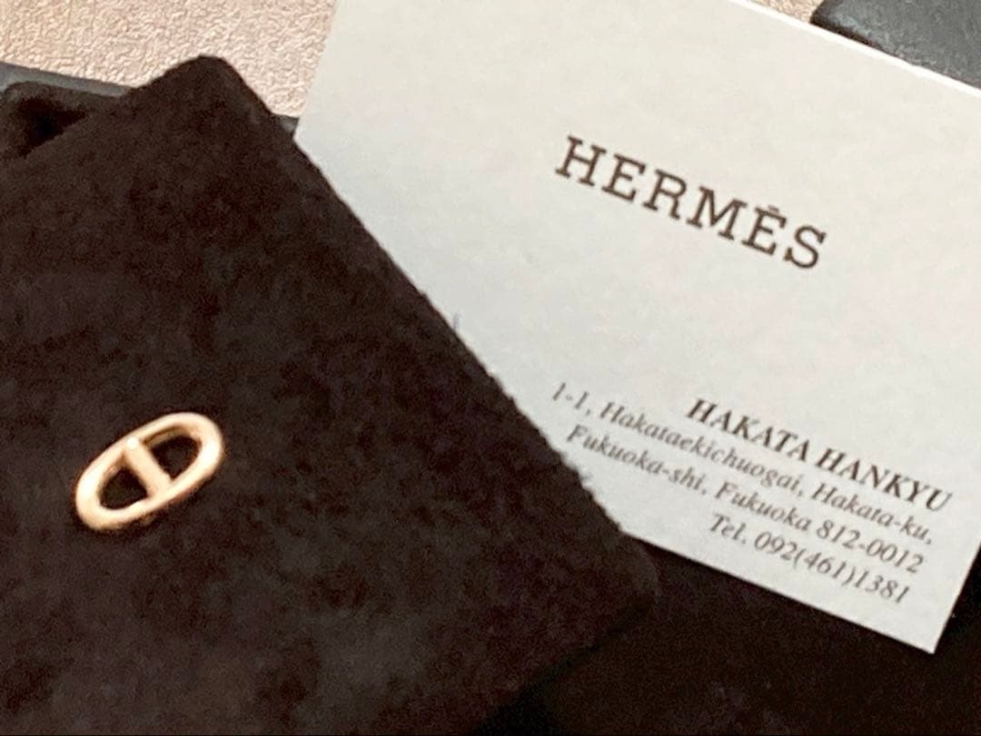 HERMES エルメスシェーヌダンクルピアス18金PG 片耳k18pg18kpg