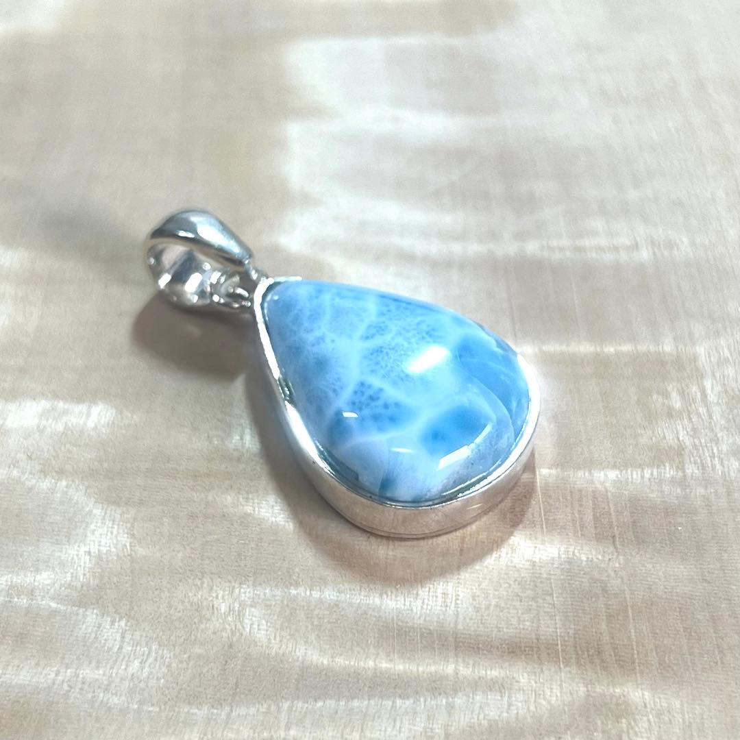 高品質　ラリマー　ペンダント　ネックレス　silver925 3-25