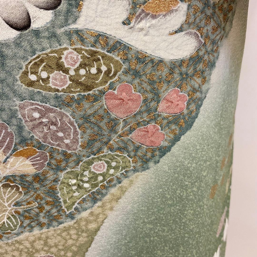 グリーン色グラデーション辻ヶ花訪問着