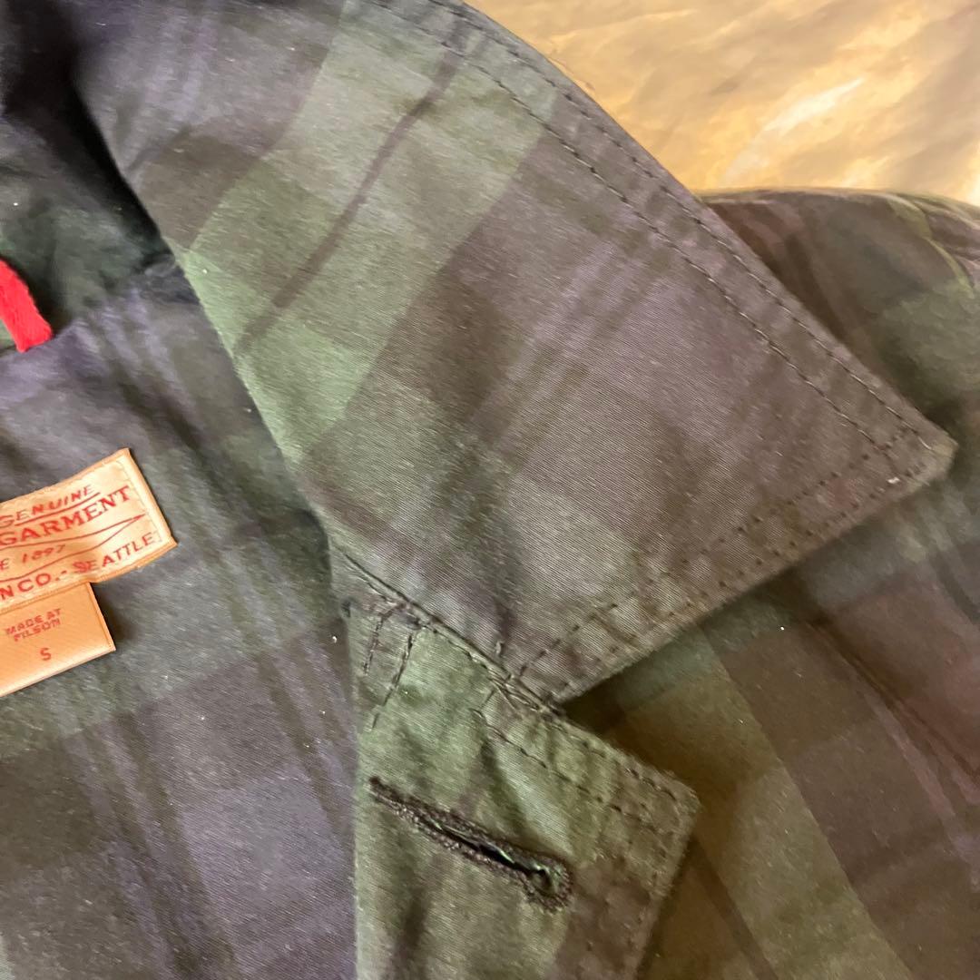 フィルソンガーメント　カバーオール ダークグリーン・ネイビー S オイルドコート