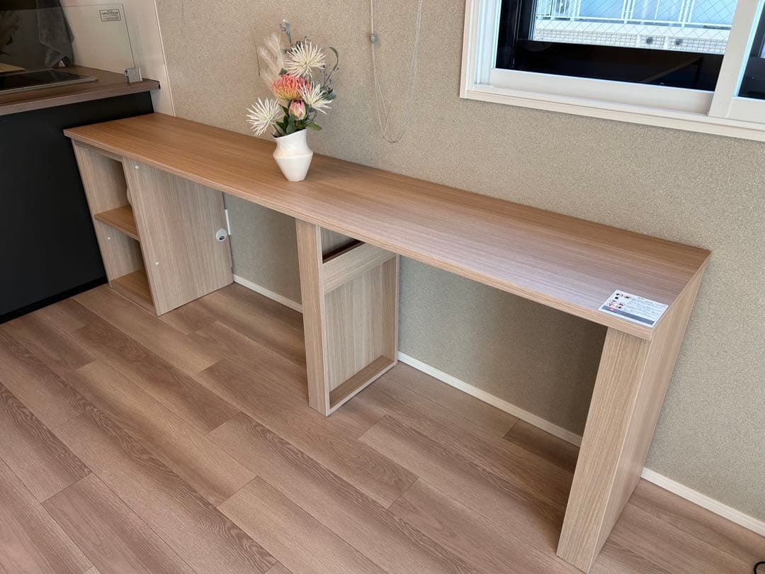 【送料込】モデルルーム展示品 カウンターテーブル デスク 棚