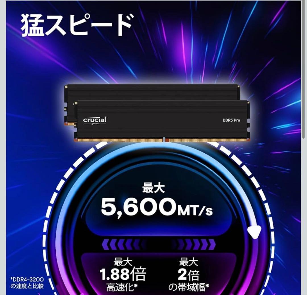 Crucial(クルーシャル) PRO (マイクロン製) 32GBX2枚