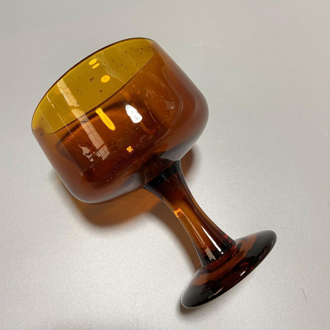 エリックホグラン BODA 花瓶 ガラス ヴィンテージ 高さ15cm 脚付 E