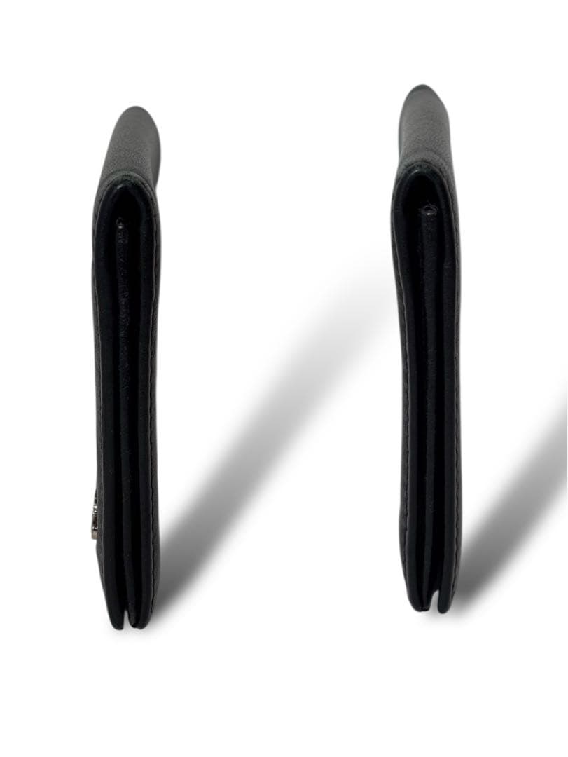 グッチ　GUCCI 名刺入れ　ブラック　レザー　ロゴ　シルバー金具