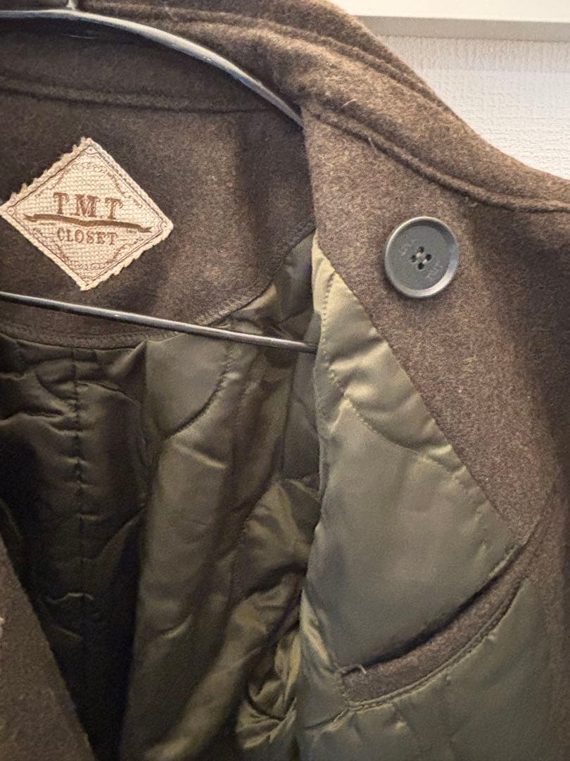 TMT ウールピーコート ブラウン