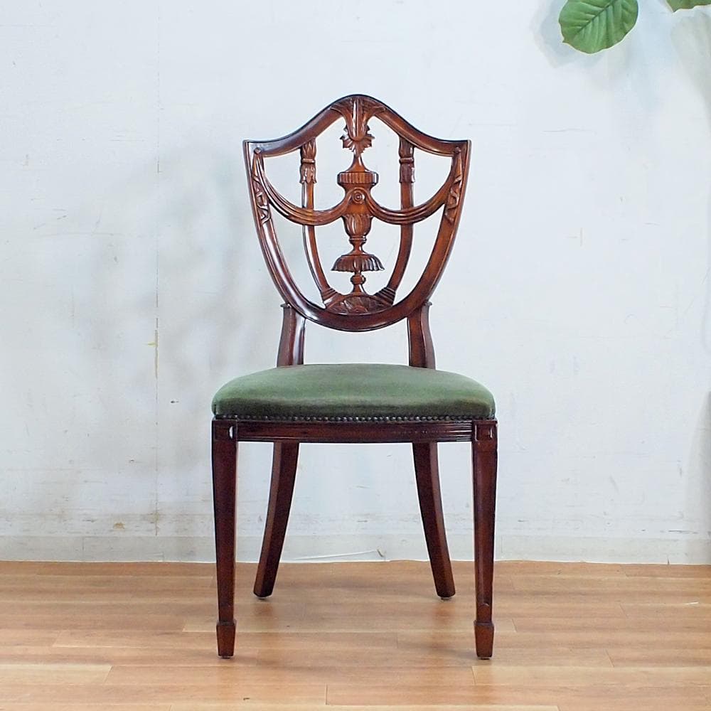 クラシカル ダイニングチェア A 彫刻 透かし彫り アンティーク