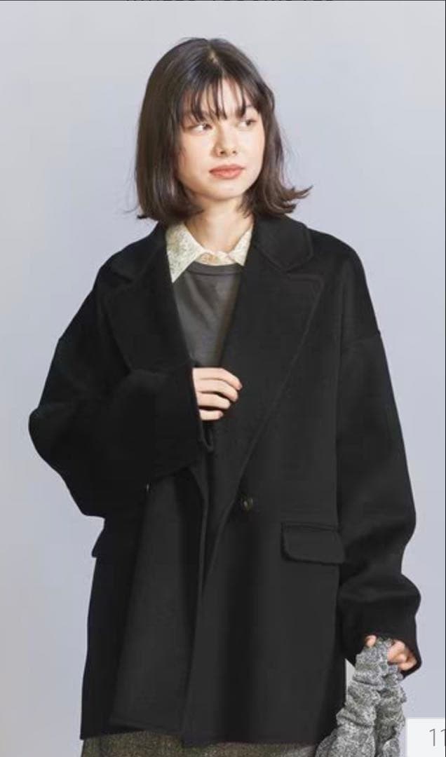 BEAUTY&YOUTH リバー テーラード ミドルコート ブラック M