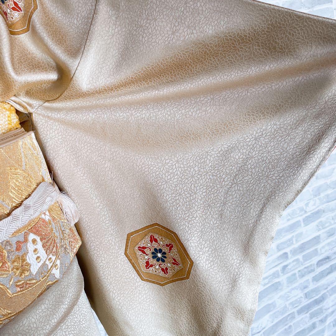 15％OFF SALE中❗️訪問着　フルセット　エ霞　鹿の子絞り　地紋　H5