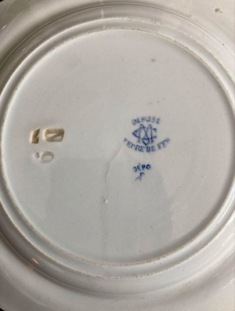 希少❗️フランスアンティーク　DEPOSE 皿6枚セット