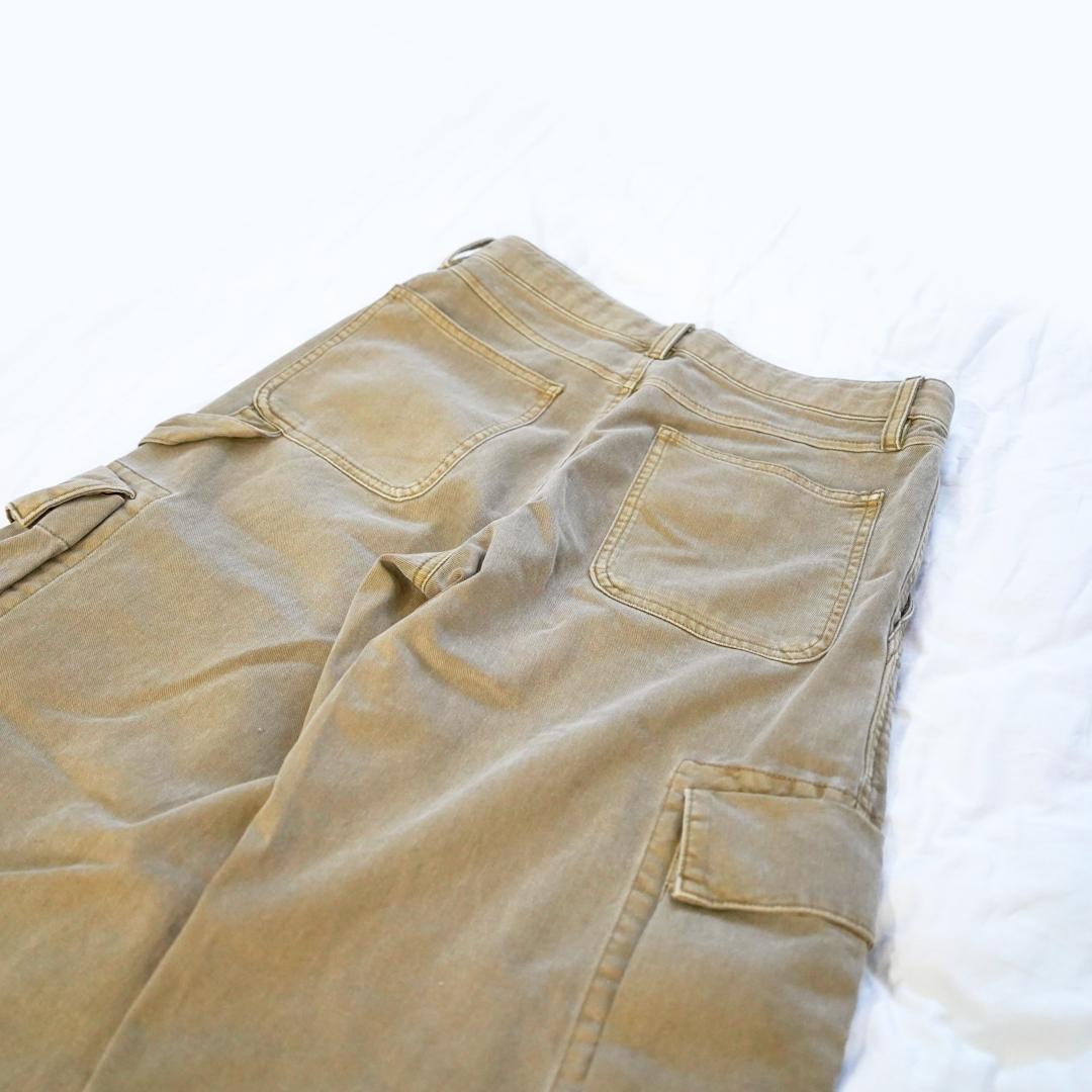 ローライズ バギー カーキ GAP ギャップ パンツ カーゴパンツ レディース