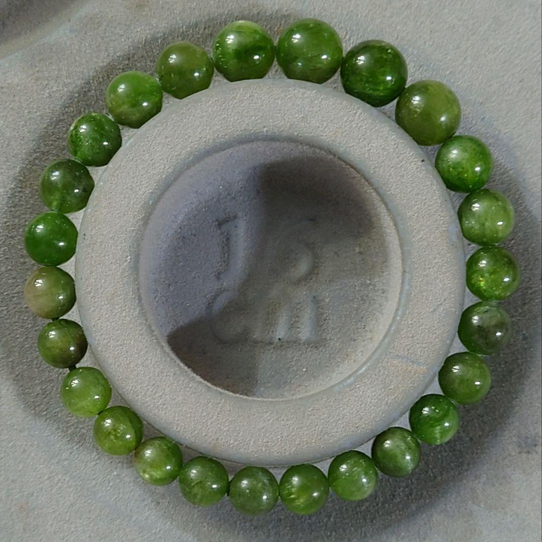 ★(ポメラブ！)キャッツアイツァボライト 6.5〜9ミリ珠ブレス①(SA)