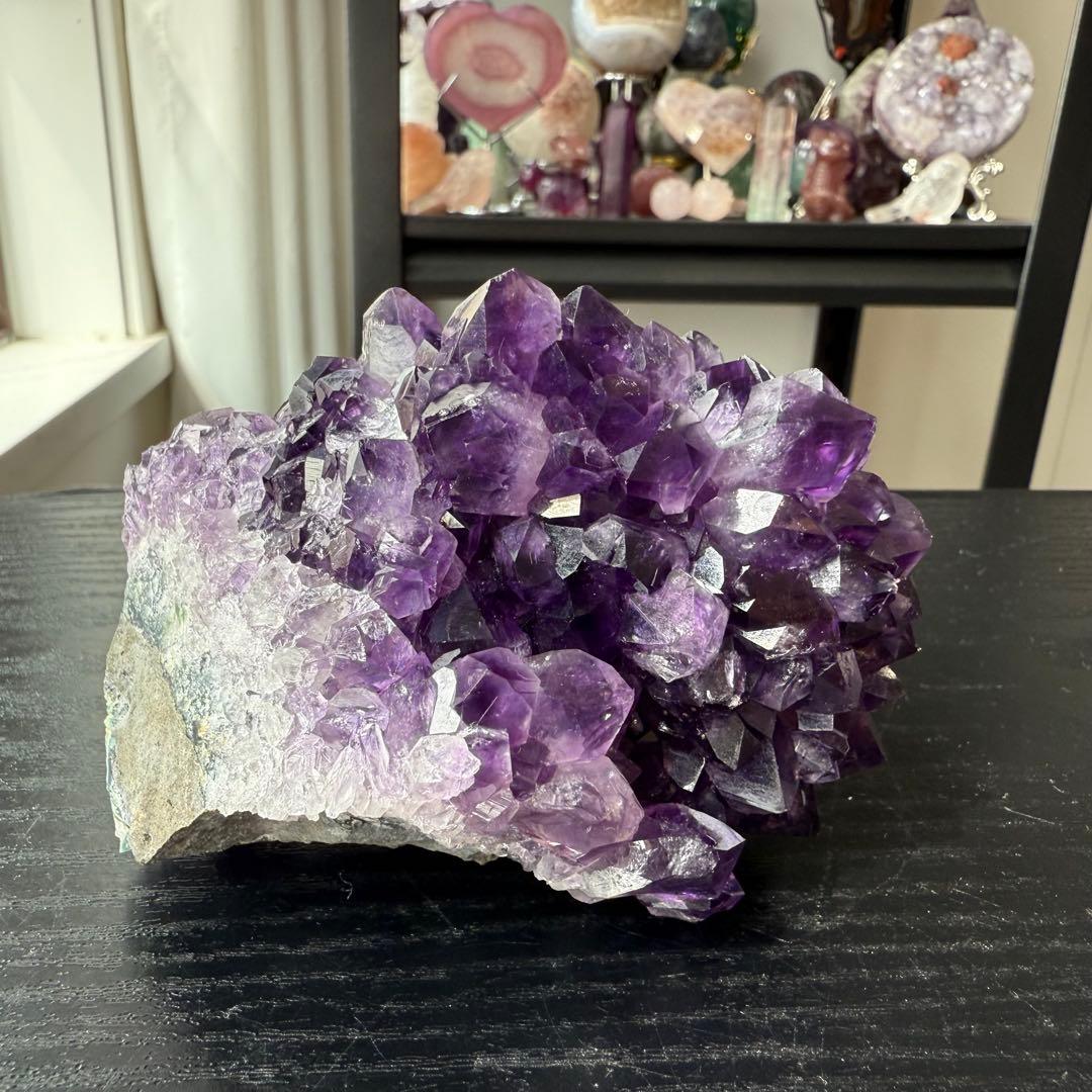 天然石アメジストの原石　置物NO.090713