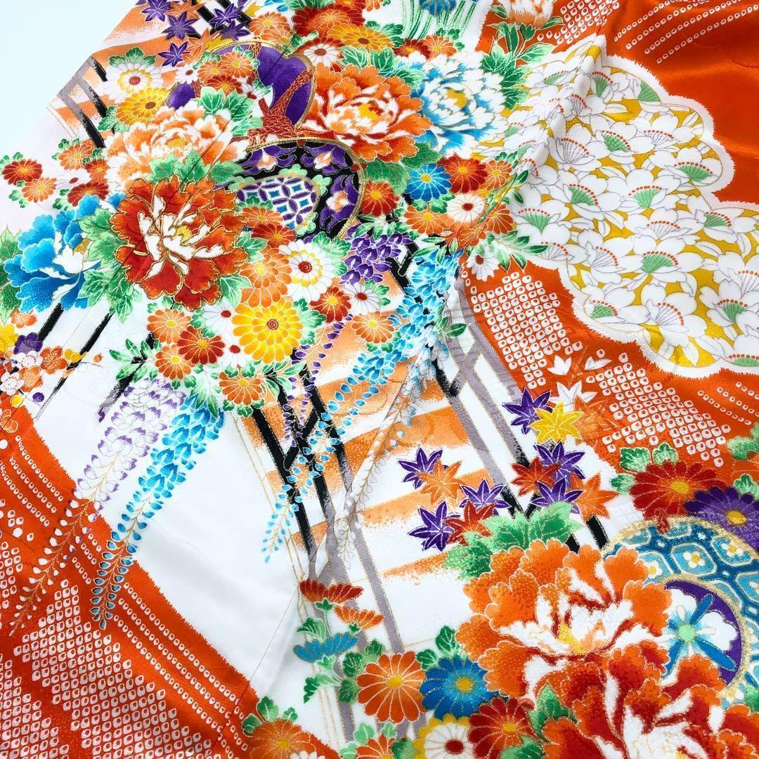 子供着物 襦袢付 七五三 ハーフ成人式 7歳 10歳 CK-7352