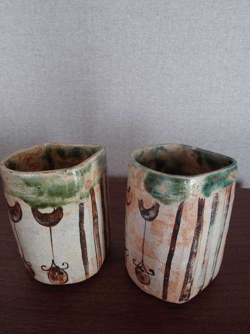 織部焼き灰器2個