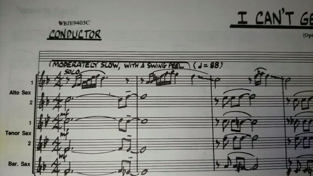 ボーカル フィーチャー　ビッグバンド譜面：I Can't Get Started