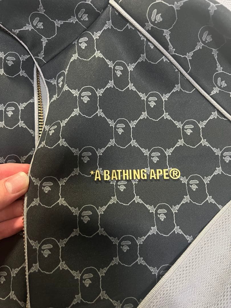 A BATHING APE ジャージ ブラック/グレー モノグラム