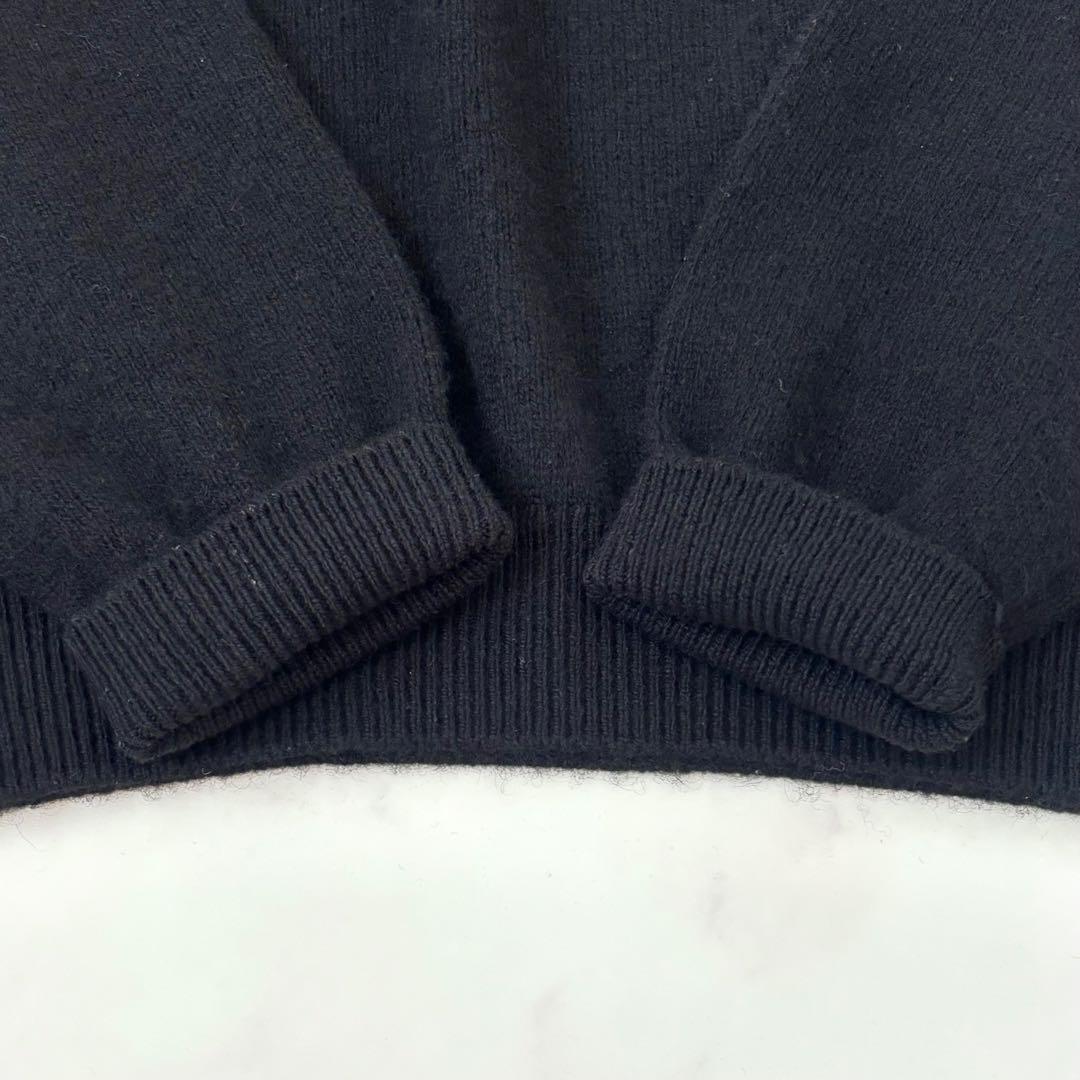 【美品 近年モデル】パパス カシミヤ100% タートルネックニット 黒 50 L