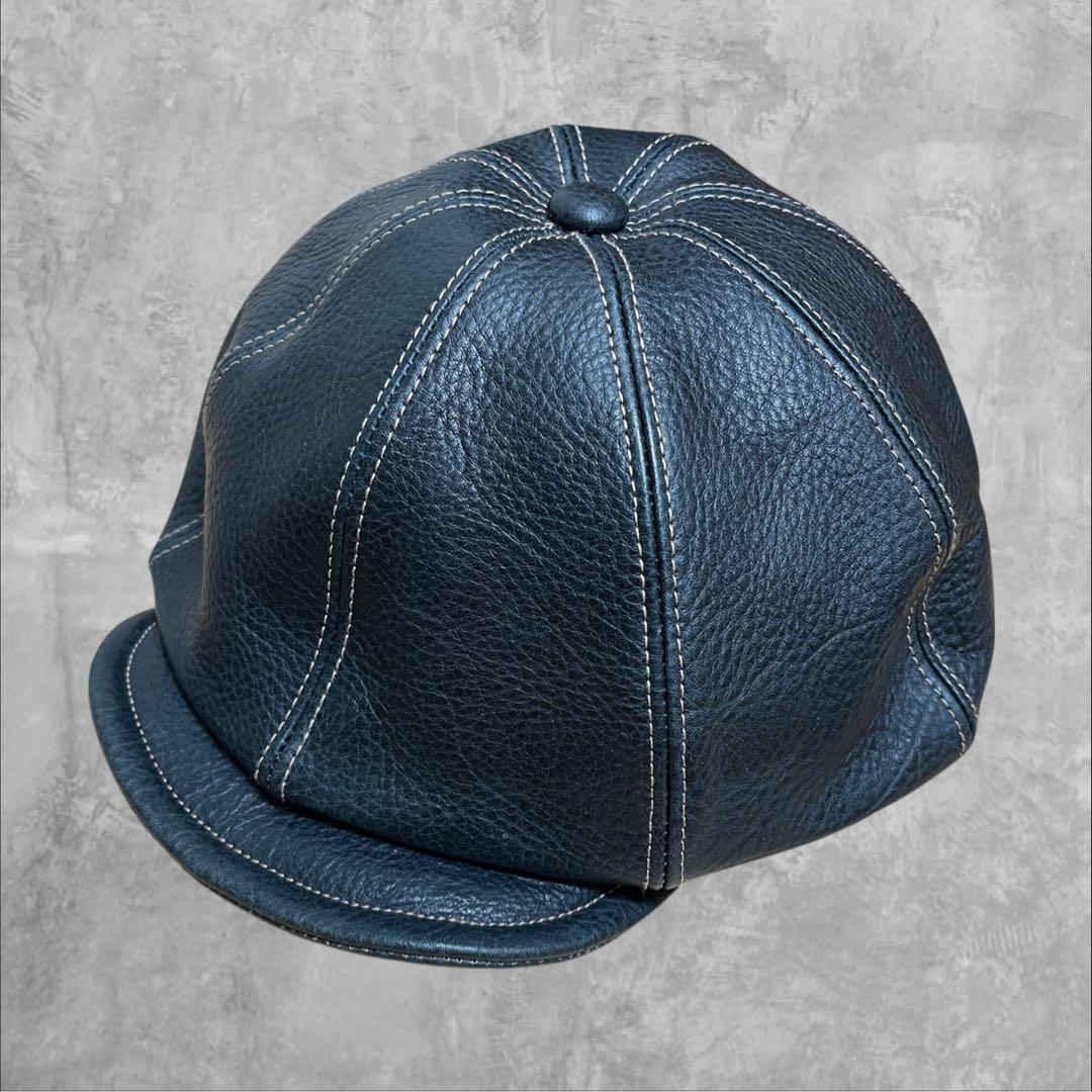 天神ワークス　JODHPURS CAP: CH03 キャップ　M レザー　牛革