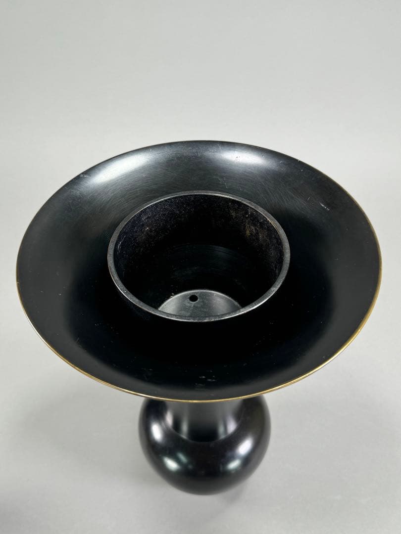 池坊　いけばな　鋳銅花器　小森寸龍造 古流　未生流　花瓶　華道具　高さ27cm