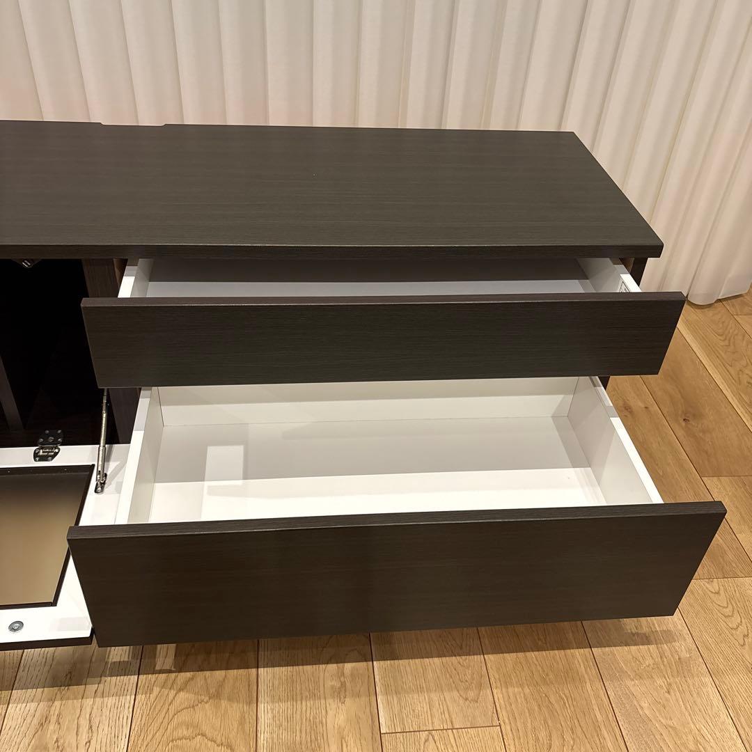 ダークブラウン木製テレビ台 150cm