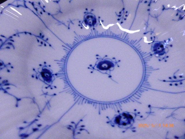 美品ロイヤルコペンハーゲン　ブルーフルーテッド　プレイン　シェルディッシュボウル