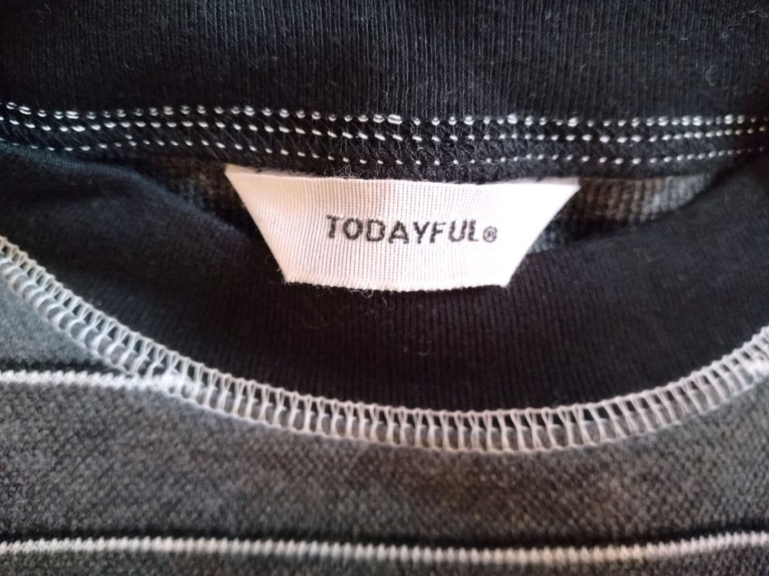 【未使用品】TODAYFUL Border Long T-shirts グレー
