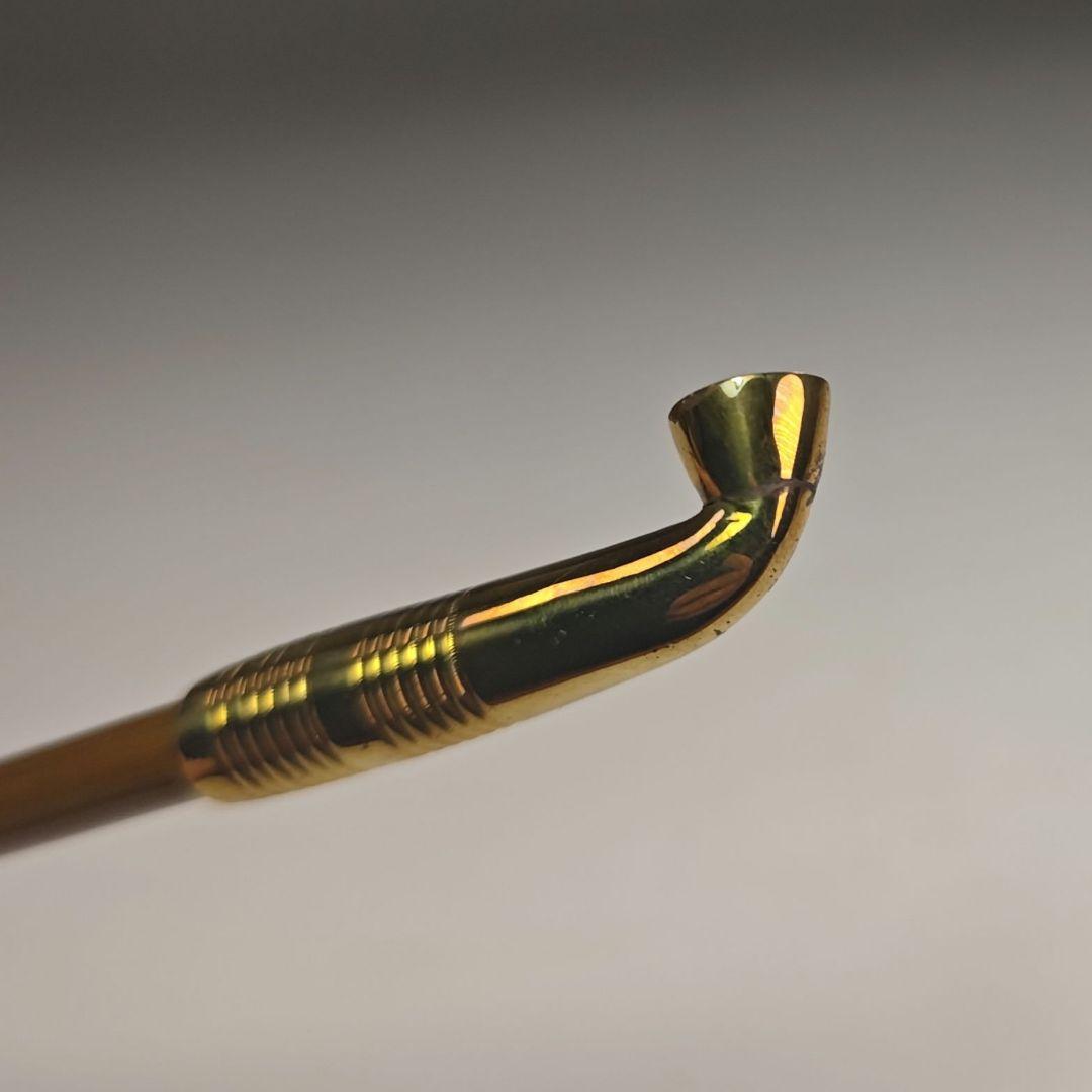 ウ307 煙管『金工師　木村清斎作』『吸江斎好　煙管　キセル　真鍮製　共箱』茶道