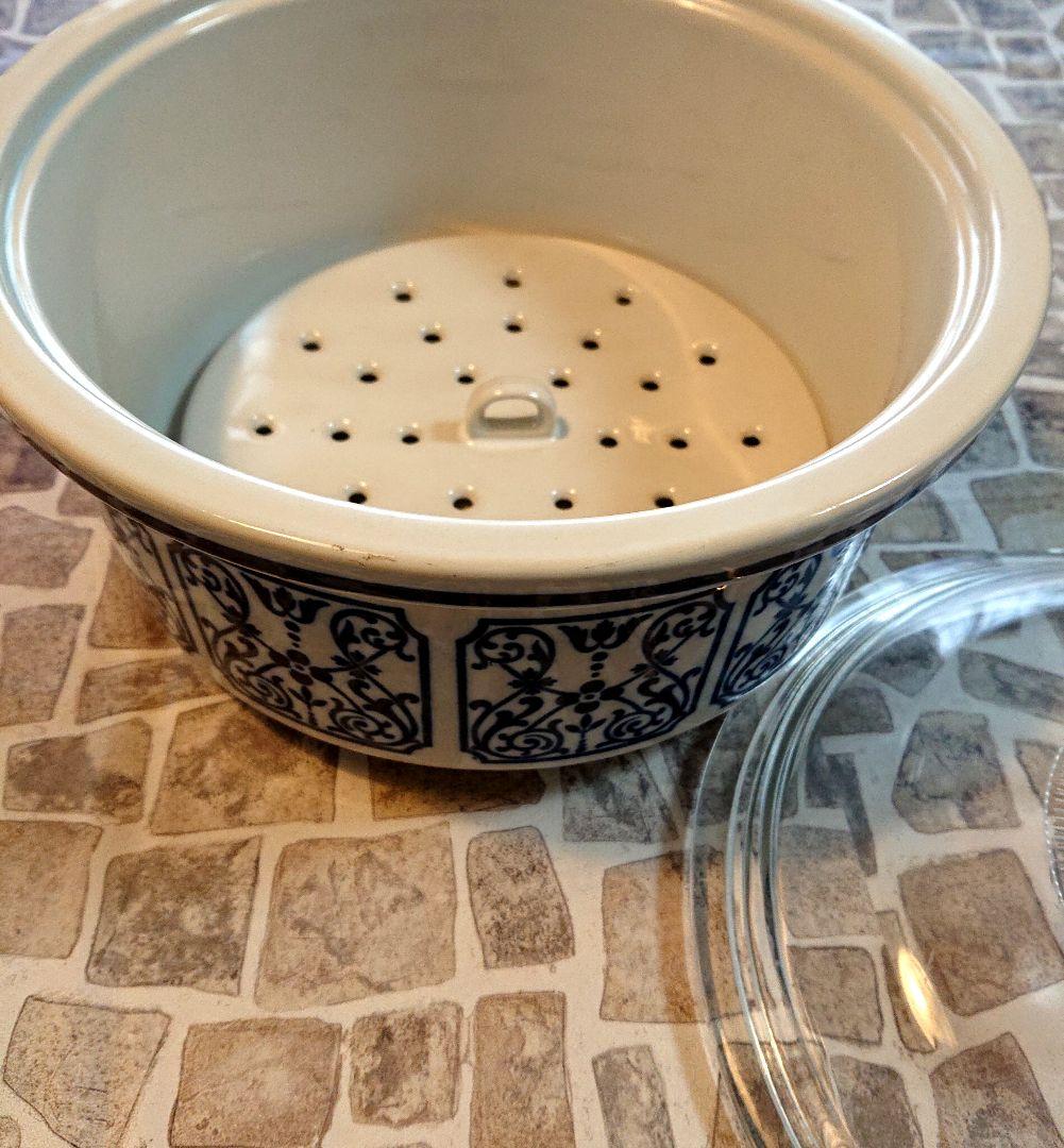 陶器の蒸し器～アラベスク柄