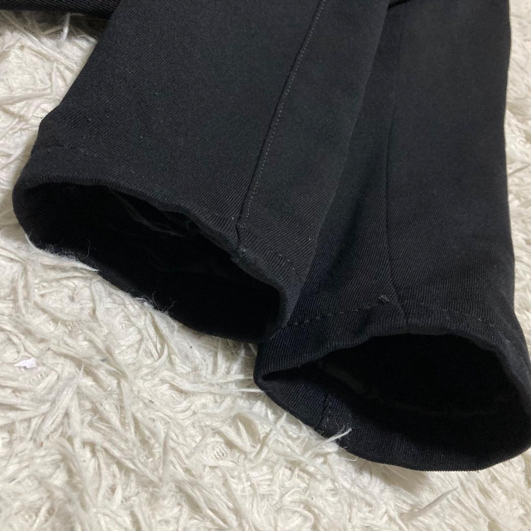 14442✨フェンディ 40 ロゴライン ウール ジップコート 黒 ブラック