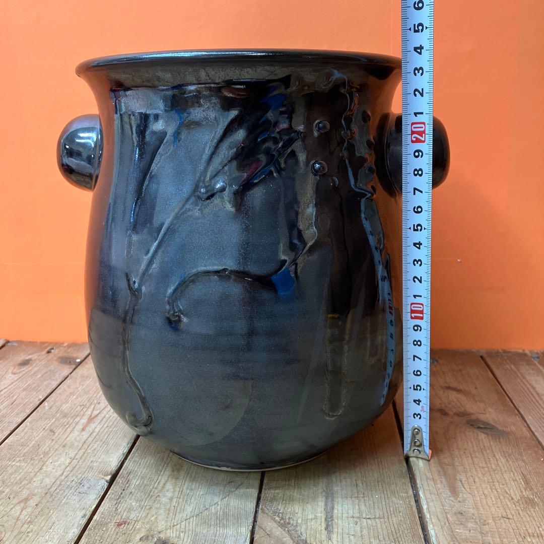 C-壁 相馬焼 大堀相馬焼 京月窯 近徳 伝統工芸 美術品 花瓶 花器 壺 陶磁