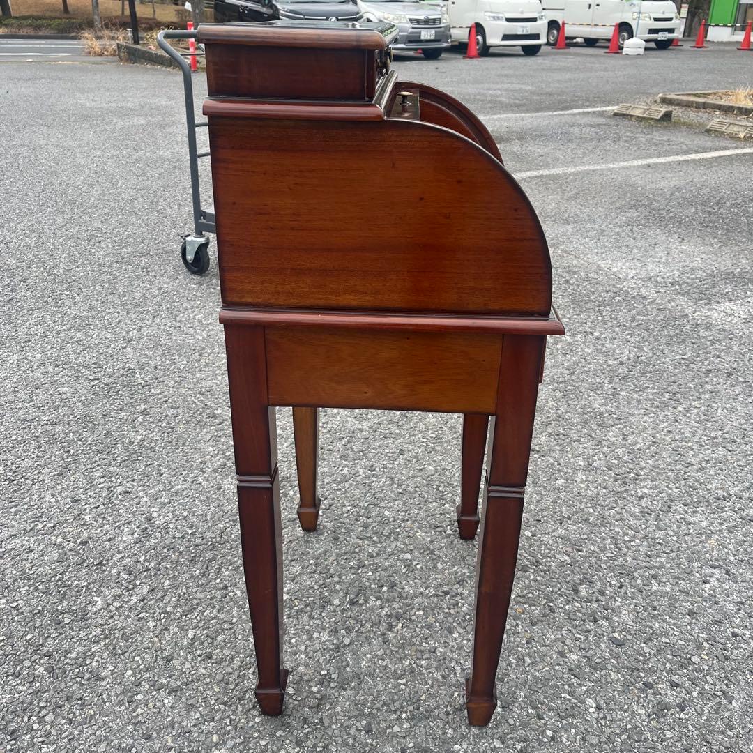 木製ライティングビューロー マホガニー　ダベンポートデスク　ダークブラウン