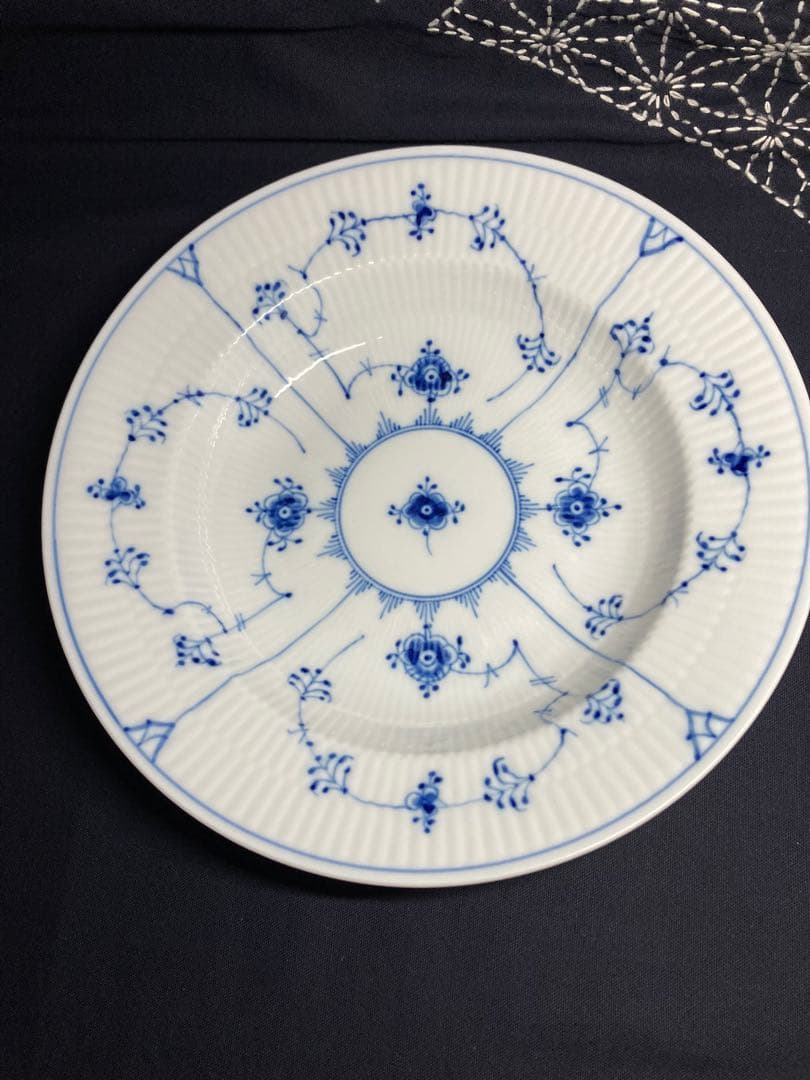 ロイヤルコペンハーゲン　ブルーフルーテッド　プレイン　ディーププレート　深皿