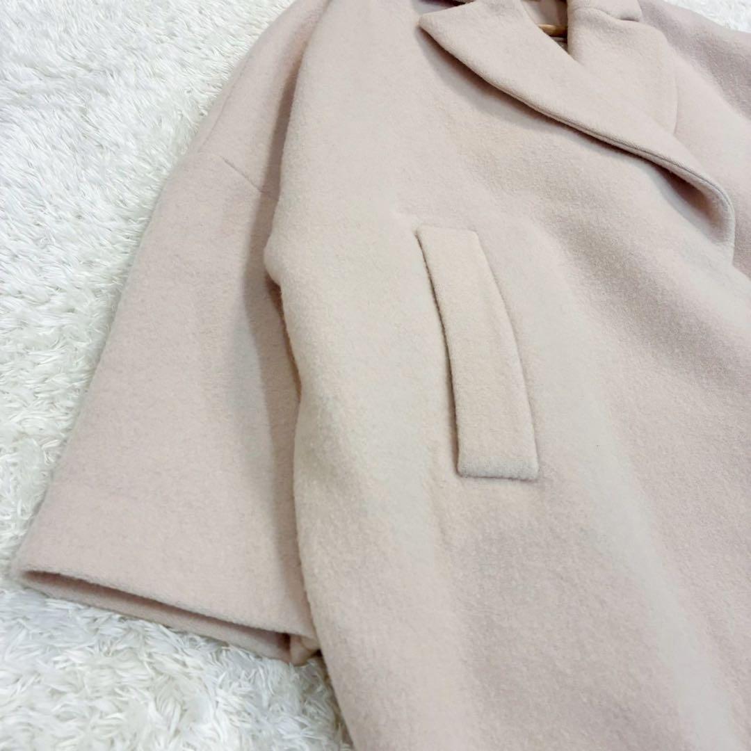 美品✨希少✨エンフォルド　ショートビーバーボックスコクーンコート　ベージュ