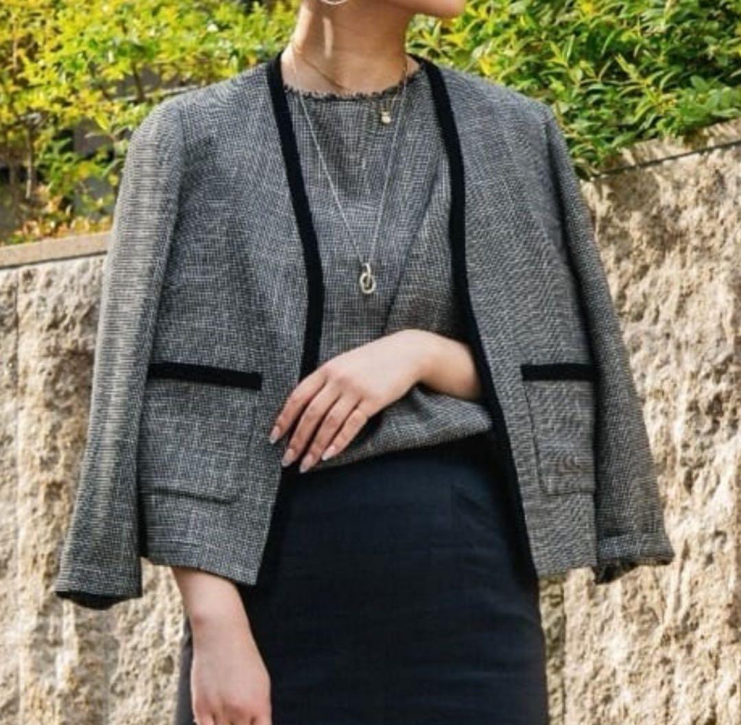 Ballsey ポリエステルレーヨンカラミ Vカラージャケット