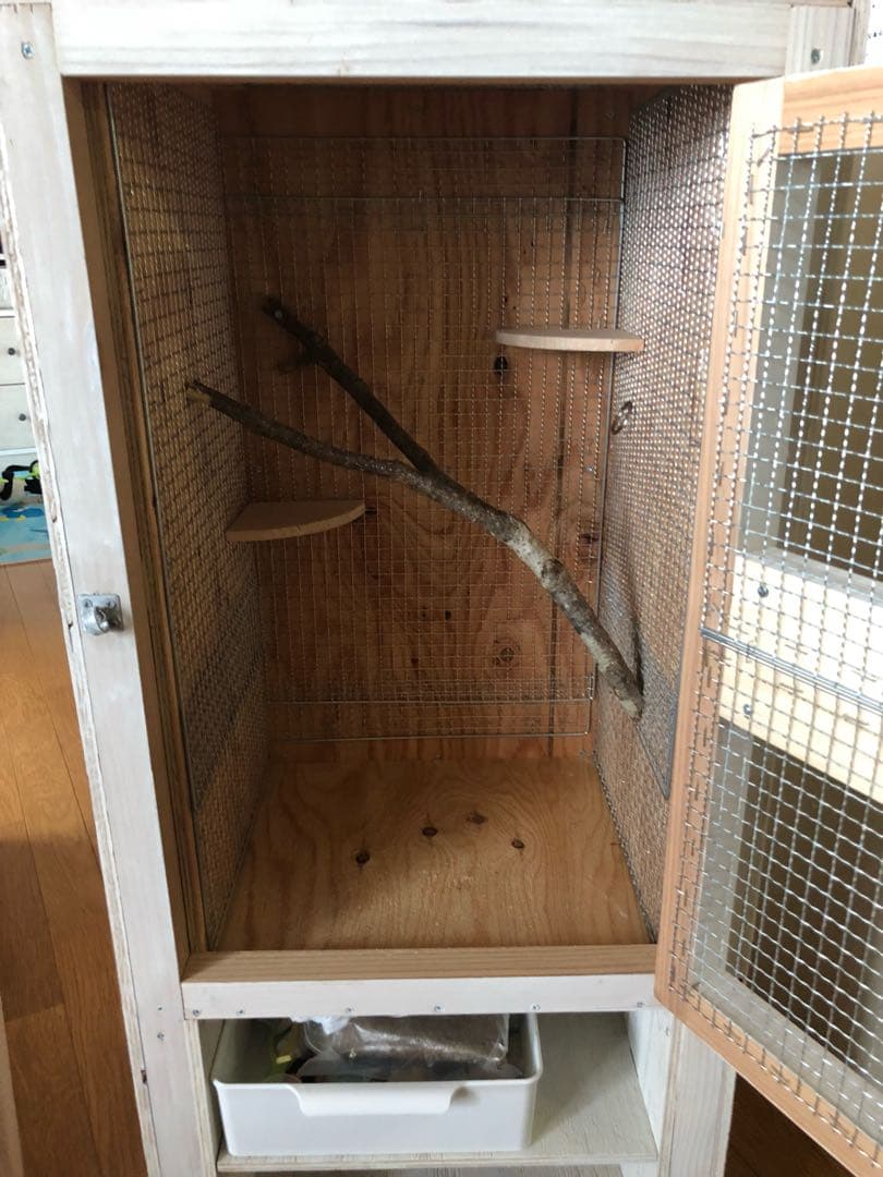 モモンガ 小動物 ゲージ 棚付き キャビネット