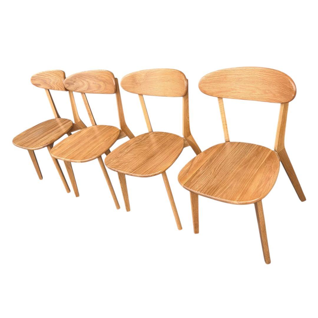 Re:CENO リセノ 大川家具  リバー 椅子4脚セット