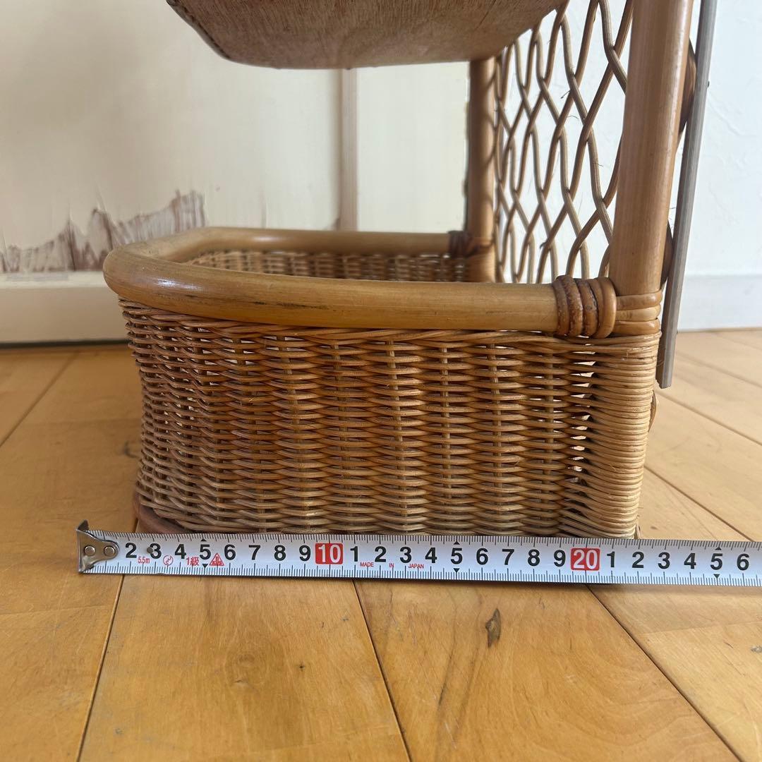 ☆アンティーク☆ ラタン　ラック　ボックス　マルチラック　バスケット　古道具