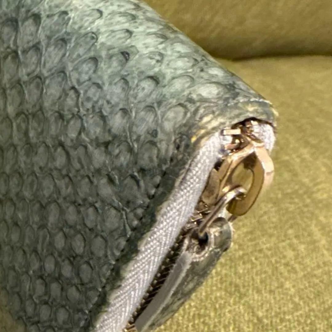 Y &H CHANEL ココマークラウンドファスナーパイソン