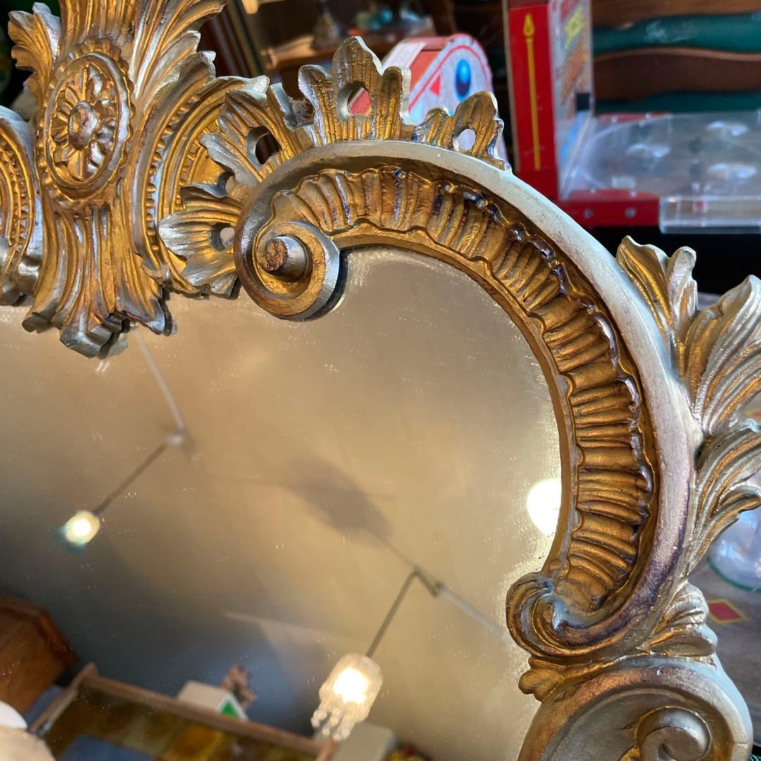 フランスアンティーク素敵な壁掛けミラー