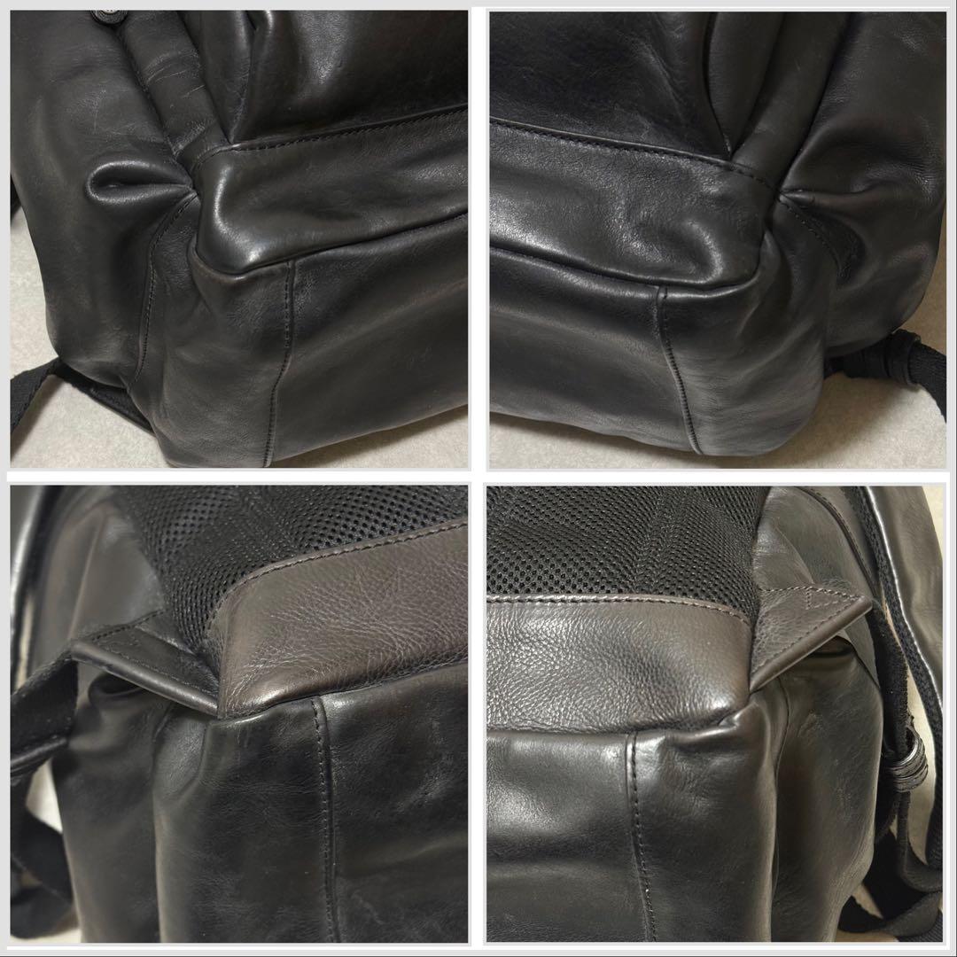 【DIESEL ディーゼル】バックパック　オールレザー　本革　ロゴプレート