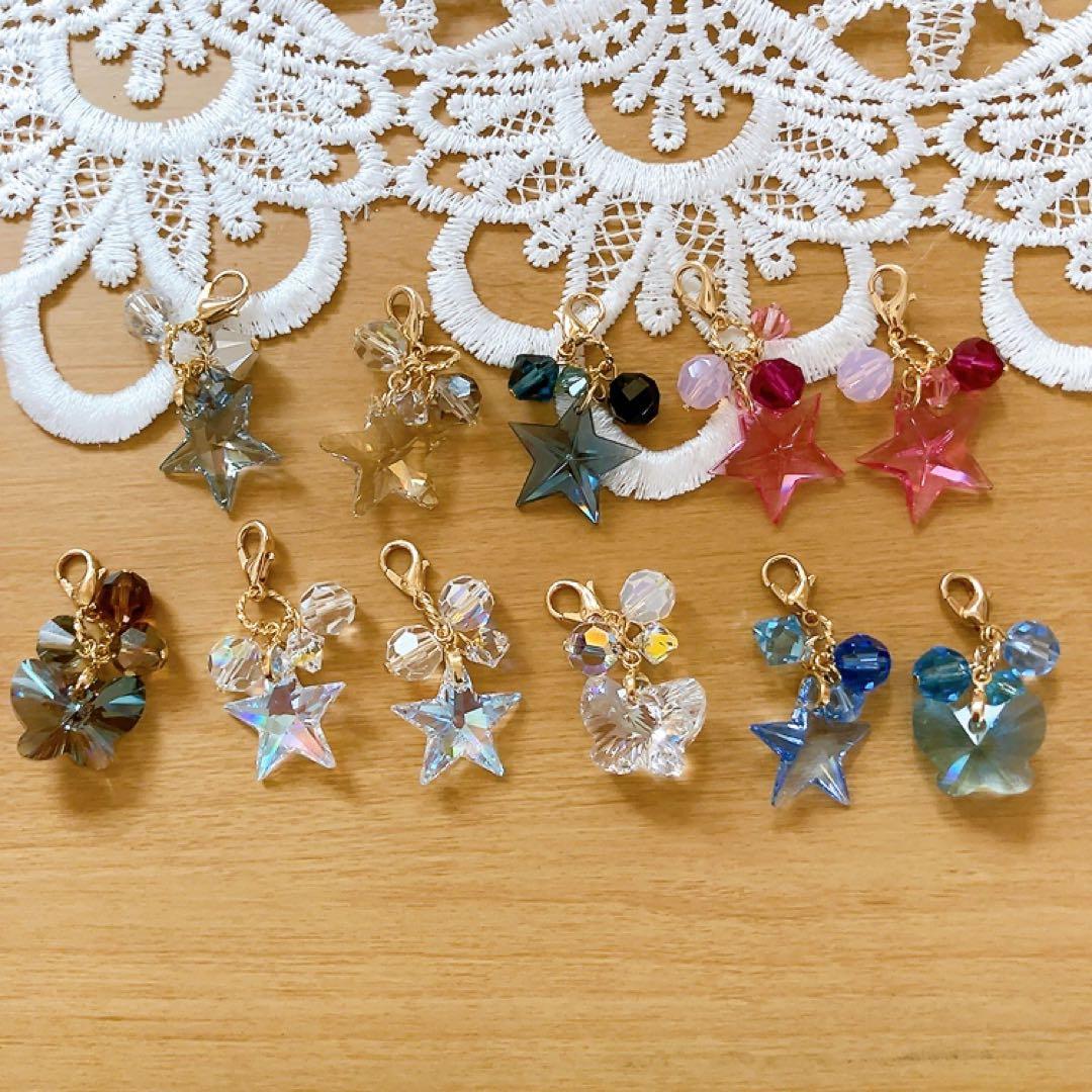 ままだま♪様♡*.スワロフスキー♡サンキャッチャー4点♡チャーム♡キーホルダー♡