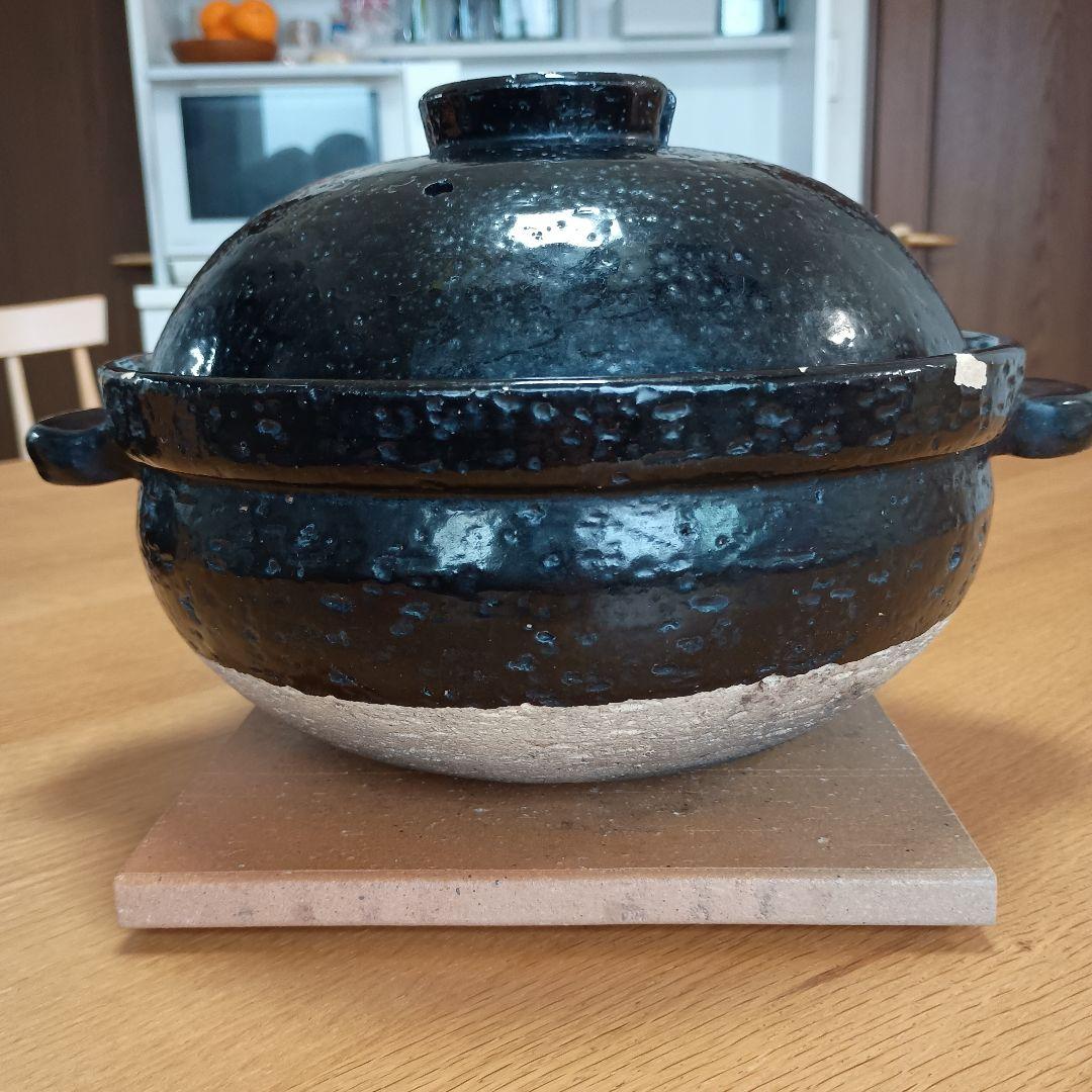 かまどさん 3合炊き 土鍋 黒