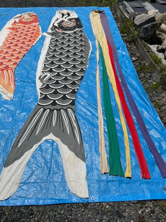 値下げ！大きな鯉のぼり四匹（布製）