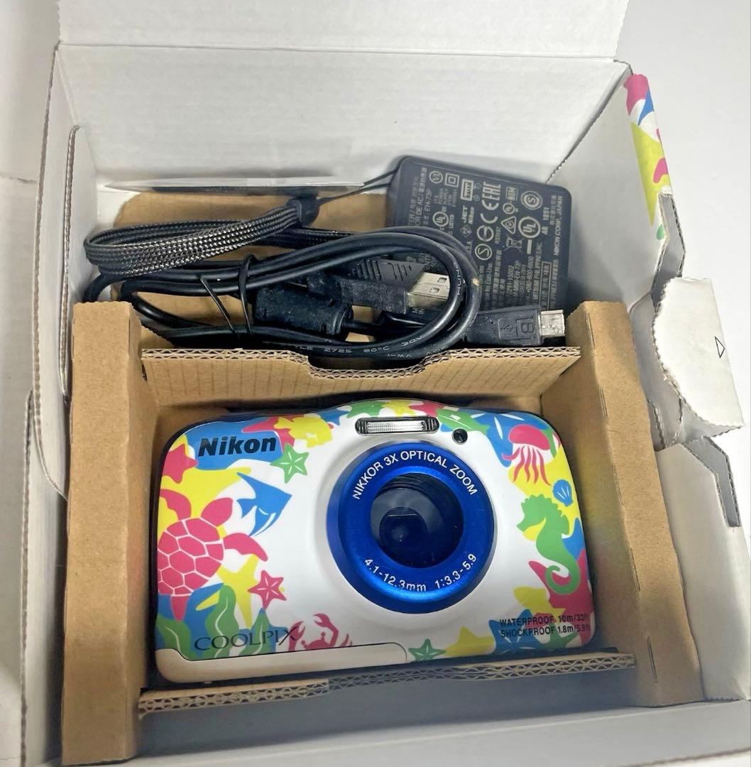 Nikon ニコン COOLPIX W100限定マリンカラー　防水機能付き