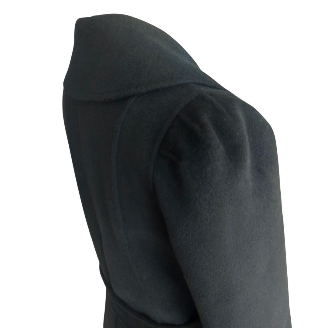 美品✨EPOCA アンゴラカシミヤウールコート　40 ベルト　Aライン　黒
