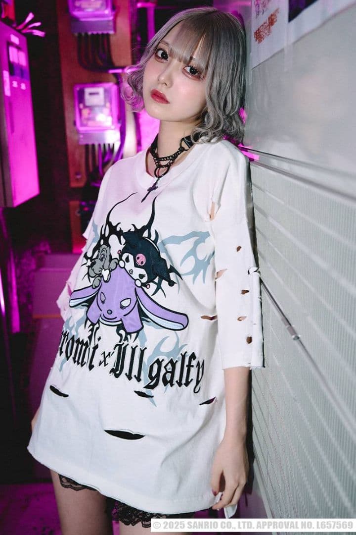 希少タグ付【ガルフィー×クロミ】イルガルフィーボロボロ半袖T　大きめ　2枚セット