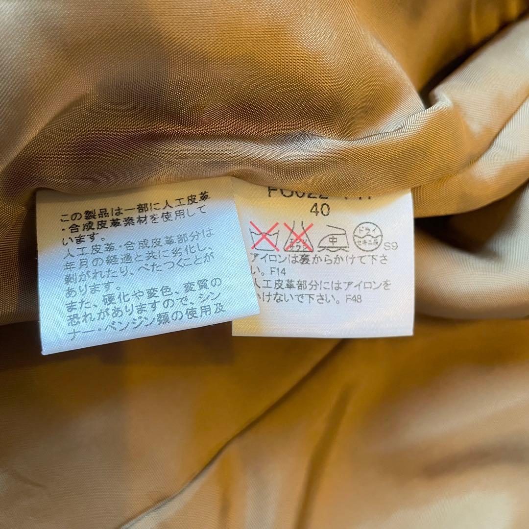 美品✨バーバリー ロンドン L相当 ウールコート 上質ショートコート レザー切替