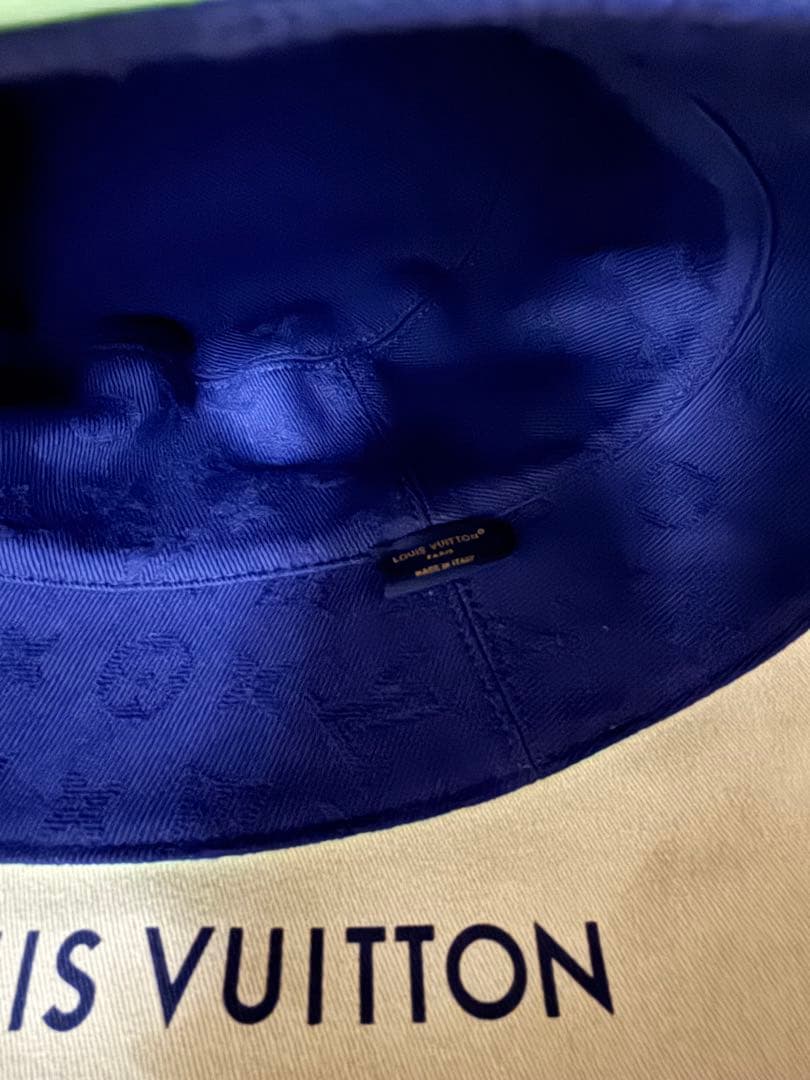 LOUIS VUITTON バケットハット ネイビー ミントグリーン