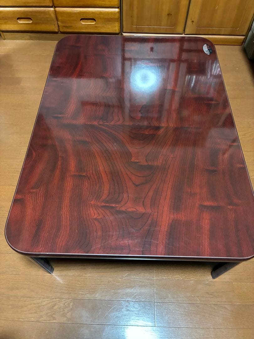 木製四角形座卓 ダークブラウン