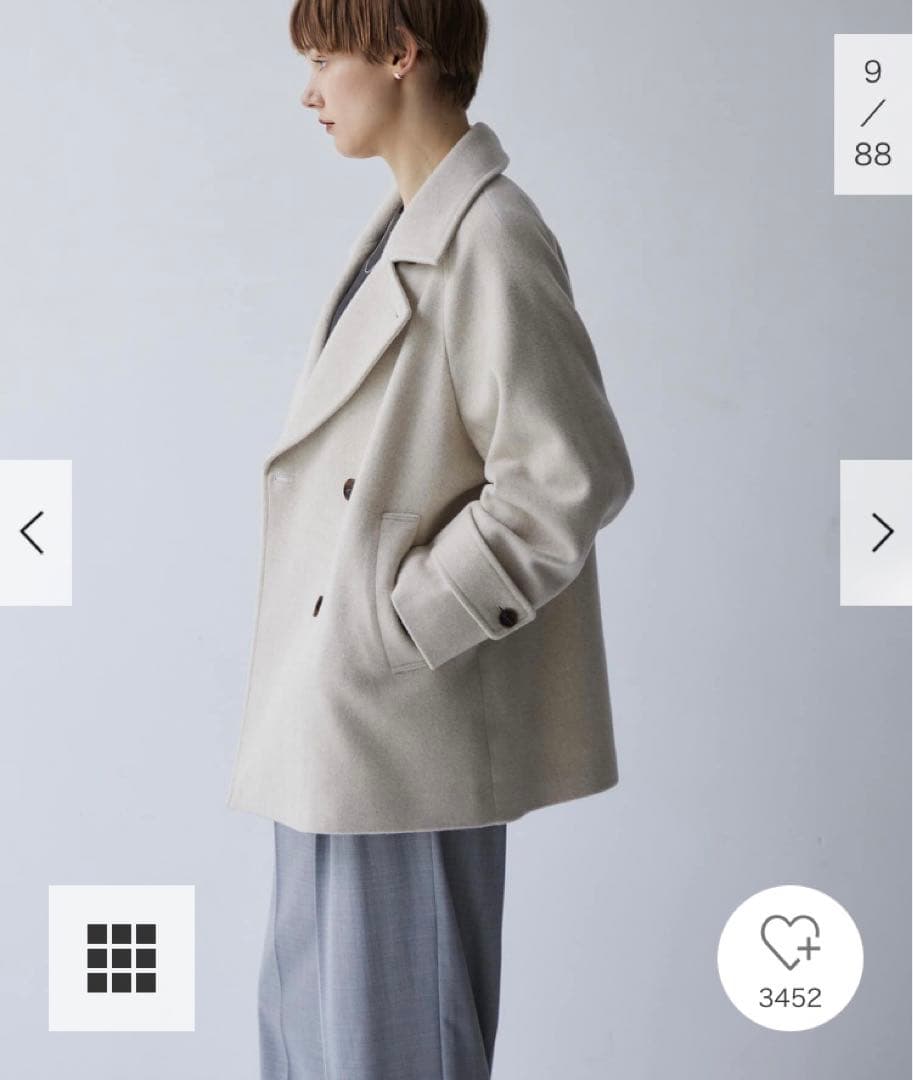 新品タグ付 TOP BEIGE アーバンリサーチ　スーパー100メルトンPコート